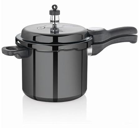 Premier Aluminium Express Trendy Black Pressure Cooker - 10 Litres