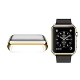 Apple Watch Case, UniqueKay Stylish PC Touch Screen Full Cover Plated Case for Apple Watch 42mm - Gold