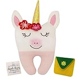 Tooth Fairy Pillow for Girls - Unicorn Themed Keepsake Pillow Set with Notecard and Keepsake Pouches - Perfect Gift for Girls Boys and Unicorn Lovers of All Ages