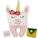 Tooth Fairy Pillow for Girls - Unicorn Themed Keepsake Pillow Set with Notecard and Keepsake Pouches - Perfect Gift for Girls Boys and Unicorn Lovers of All Ages