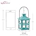 Kate Aspen Mini Decorative Lantern,Vintage Metal Tealight Candle Lanterns, Centerpiece for Wedding Table, Accent Piece & Party Favor, Turquoise - 12 Sets(Small)