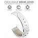 22mm Quick Release Universal Watch Band, MoKo Leather Crocodile Pattern Strap for Amazfit/Samsung Gear S3 Frontier/S3 Classic/Motorola Moto 360 2nd Gen 46mm/Garmin Vivomove/Huawei 2 Classic, WHITE