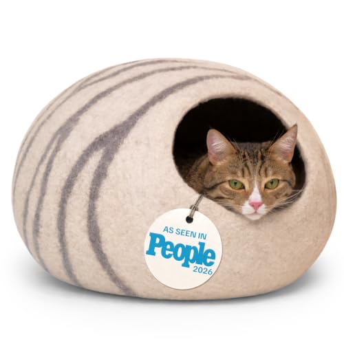 MEOWFIA Natural Wool Cat Cave