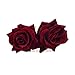 Ever Fairy Rose Flower Hair Clip Comb Slide Flamenco Dancer Pin Flower Brooch Lady Hair Styling Clip Hair Accessories (dark red1)