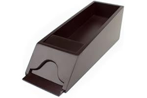 BRYBELLY 8-Deck Wooden Blackjack Shoe with or Without Cards - Dark Brown Manual Playing Card Shuffler - Classic Chocolate Brown Wood Game Dealer Accessory - Pokemon, Magic of The Gathering, Yu Gi Oh!, TCG