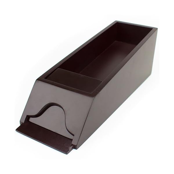 8Deck Wooden Blackjack Shoe Dark Brown Manual Playing Card Shuffler Classic Chocolate Brown