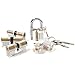 6pcs Practice Lock Set OKPOW Lock Set Crystal Visible Cutaway Common Lock Types for Locksmith Training Different Types of Padlock