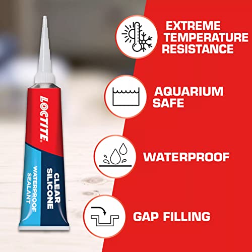 Loctite Clear Silicone Clear Clear And Colorless Waterproof Sealant, 2.