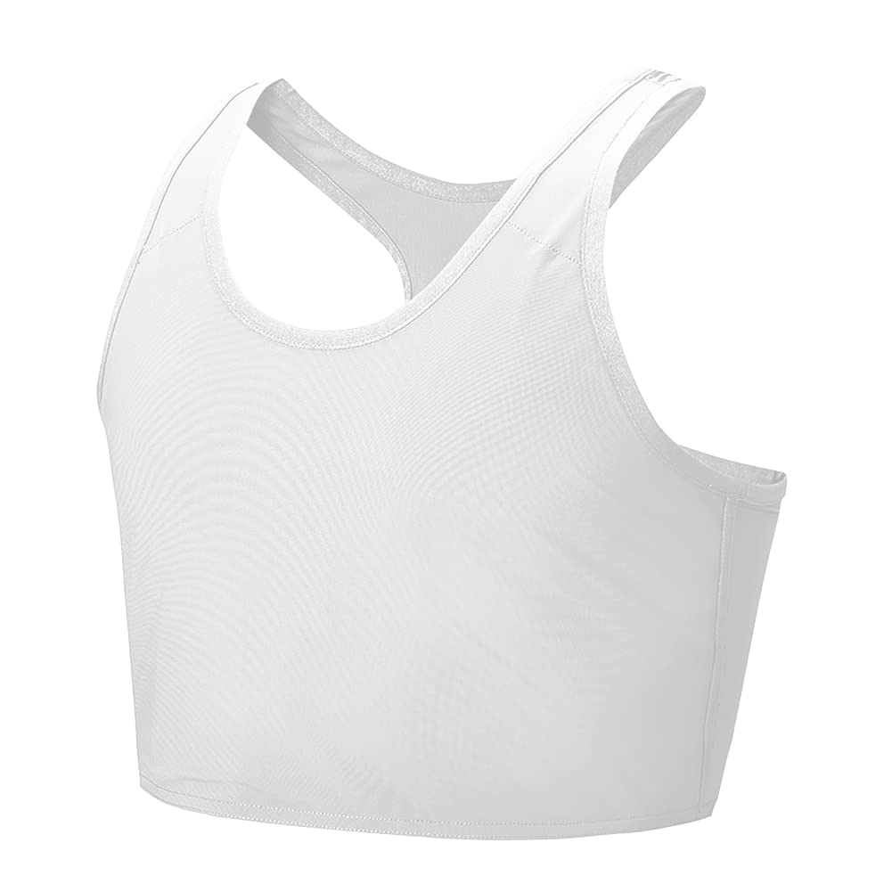 Idtswch Chest Binder for Transgender FTM Compression Bra (White 167, 5XL)