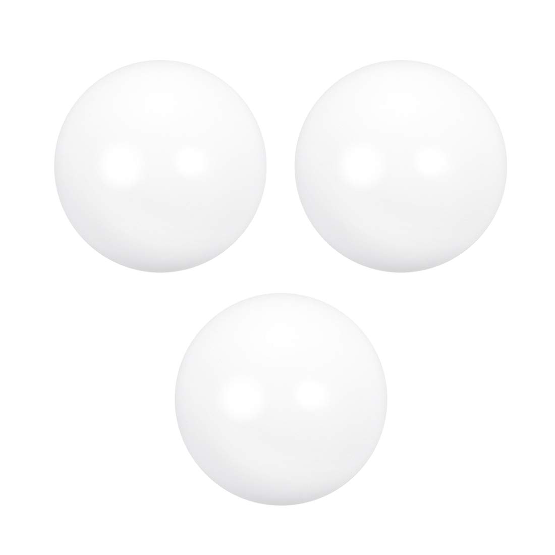 sourcing map PTFE Ball, 32mm Diameter, Ground Finish, Diaphragm Pneumatic Pump White, 3pcs