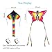 SINGARE Large Rainbow Delta and Butterfly Kites 2 Pack Easy Flyer Kites with Long Colorful Tail for Kids Adults Outdoor Game, Activities, Beach Trip, Great Gift to Kids Childhood Precious Memories