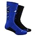 adidas Men's Team Crew Socks (2-Pair), Camouflage Print: Coll. Royal/Black/Light Onix Black/Coll. Royal/Light Onix, 6-12