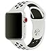 OULUOQI for Apple Watch Band 42mm, Soft Silicone Replacement Band for Apple Watch Series 3, Series 2, Series 1, Sport , Edition, M/L Size (White/Black)