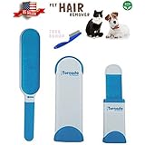 Tornado Lint Brush - Pet Fur Hair Remover Animal Hair Removal Tool Reusable Self Cleaning for Clothing, Furniture Couch, Carpet, with Self-Cleaning Base Double-Sided Brush Removes Dog &amp; Cat Hair