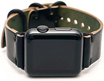 Apple Watch Band: Black Horween Shell Cordovan Strap — by E3 Supply Co