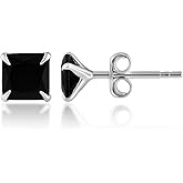 Sechi Solid 925 Sterling Silver Black Cubic Zirconia Stud Earrings for Women Hypoallergenic Cartilage Helix Jewelry