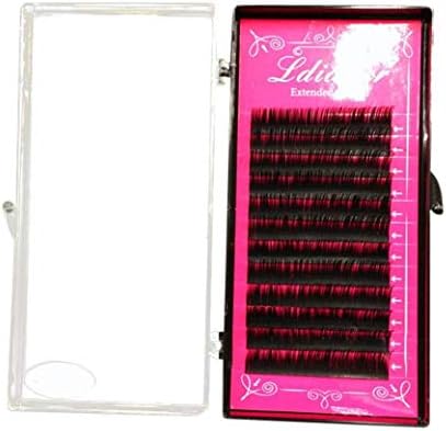 TINGSU Mink Black Lashes Tray Lash Extension Pro Curl B C D Set Individual Eyelash (C14mm)