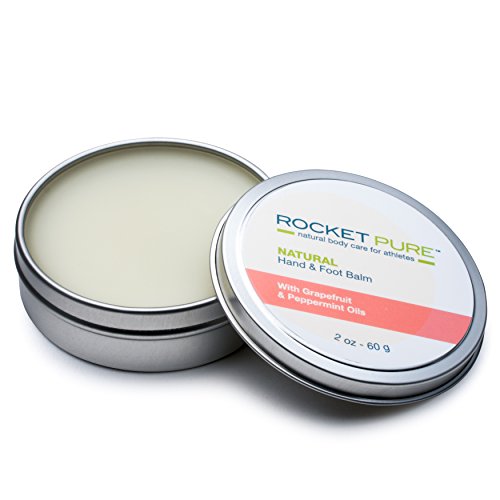 Natural Hand and Foot Balm for Athletes with Grapefruit and Peppermint. for Dry Cracked, Damaged Heels from Running, Hiking. Moisturize Dry, Chapped Hands from Climbing, Lifting and Other Sports.