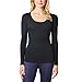 32Degrees Womens Heat Scoop Neck Thermal Top Black X-Large