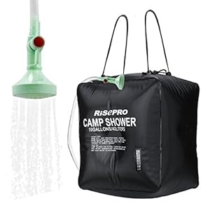 Risepro® Solar-douchetas, 40 l, op zonne-energie, campingdouche, met temperatuur, warm water, 45 °C, wandelen, klimmen…