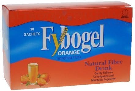 Fybogel Hi-Fibre, Orange, 30 Sachets X 4, 120 Total, Ispaghula Husk, Constipation Relief, Softening Relief, Fibre Supplement
