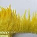 Shekyeon 2yards Rooster Hackle Feather Trim Dress Decoration(Yellow)