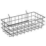 Pegboard Basket Size M, Black - Hooks to Any Peg