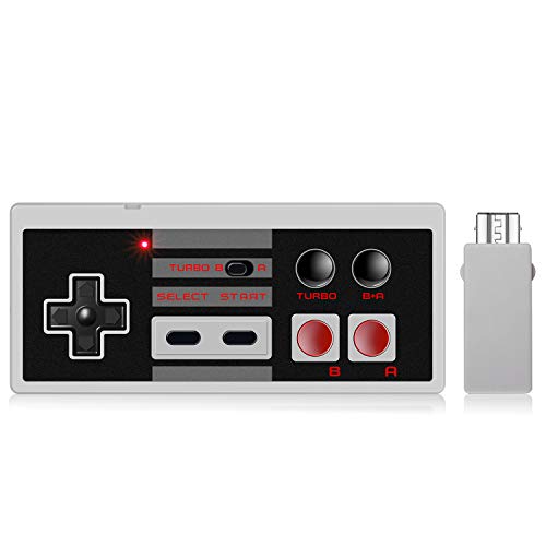 Zeato 2.4G Wireless NES Mini Classic Controller, Rechargeable NES Wireless Gamepad/Joypad for Nintendo Mini NES Classic Edition Game System