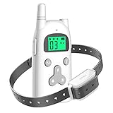 iThrough Shock Collar for Dogs, Dog Training Collar Remote, Rechargeable Small Dog Bark Collar with 1-5 Level Beep, Vibration Control and Shock LCD Display for Dogs, Electronic No Barking Collar