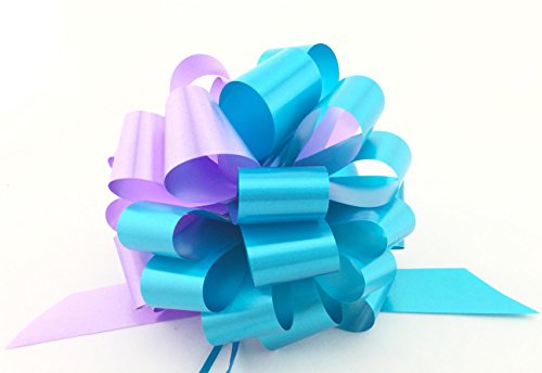 Turquoise and Lavender Pull Bows - 6