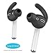 AhaStyle AirPods Ear Hooks Silicone Earbuds Covers [Sound Quality Enhancement] Compatible with Apple AirPods 2 & 1 or EarPods[2 Pairs- Large & Small] (Black) primary