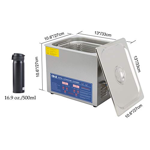10L Ultrasonic Cleaner with Digital Timer & Heater, Professional Ultrasound Jewelry Cleaning Machine for Parts Denture Ring Watch