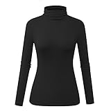 Herou Women Modal Supersoft Long Sleeve Turtle Neck Top