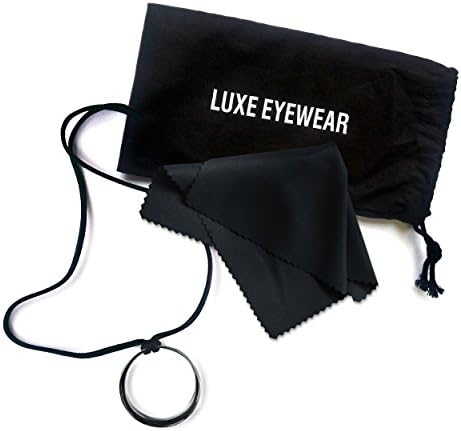 REDUCED Luxe Eyewear Modern Pendant Eyeglass Holder Necklace with Adjustable Leather Strap available in 2 Colors
