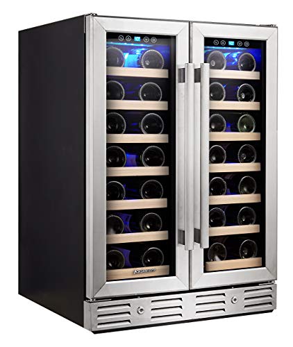 Kalamera-Wine-Cooler-Fit-Perfectly-into-24-inch-Space-Under-Counter-or-Freestanding-Dual-Zone-For-Kitchen-or-Bar-with-Blue-Interior-Light-and-Temperature-Memory-Function