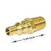 Propane Brass Quick Connect Fitting Adapter- Full Flow Male Plug x 1/4