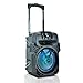 400W Portable Bluetooth PA Loudspeaker – 8″ Subwoofer System, 4 Ohm/55-20kHz, USB/MP3/FM Radio/ ¼ Mic Inputs, Multi-Color LED Lights, Built-in Rechargeable Battery w/ Remote Control – Pyle PPHP844Bthumb 1
