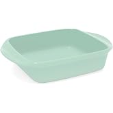 Chantal Classic 8 inch Ceramic Square Baker, 2 quart, Sage Green, (93A-SQ20 SA)