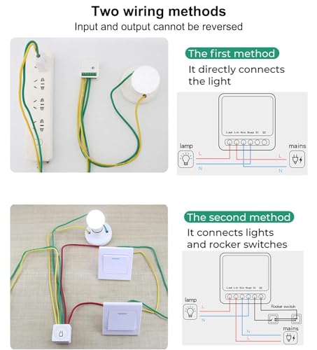 Redare Alexa wifi smart switch module,Mini Smart Relay Switch,16A Universal Breaker Timer Switch Works with Alexa/Google Home Assistant,Voice Control,Timer Function (Tuya 1 Gang, 6 pack)