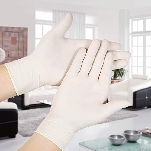 Rubber Gloves Disposable Latex Free Examination Soft Food Safe (Neutral