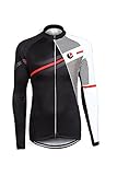 PANDOOM Outdoor Sports Men's Windproof Long Sleeves Winter Fleece Thermal Cycling Bicycle Jersey Jacket