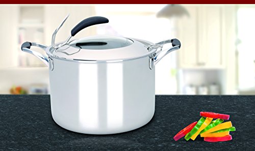 Gunter Wilhelm 308 Stockpot with Lid, 5-Ply, 8 Quart, Stainless Steel Cookware (Pack of 2)