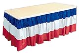 Beistle, Red/White/Blue 52170-RWB Patriotic Table Skirting, 29" x 14', One Size