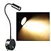 WannaBi Flexible Plug Wired 3 Watts 3W Gooseneck Led Wall Light Sconce Lamp Lighting for Bedroom Reading Bathroom