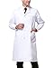 Nachvorn Professional White Long Sleeve Lab Coat Workwear Uniform for Women and Men L