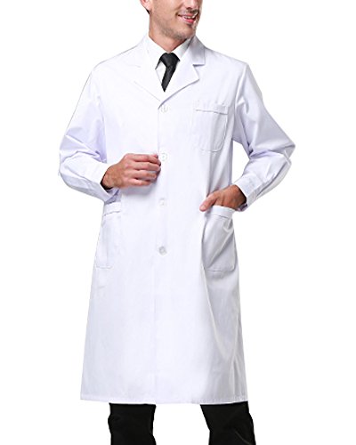 Nachvorn Professional Unisex Lab Coat Workwear Scrubs Uniform, Men XXXL