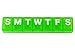 Ezy Dose Weekly / Classic (small) Pill Planner with Braille, 4.5x1-Inch , Green, 1-Pack