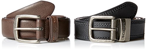 Columbia Men's 2 Belts In A Box Gift Set, brown/black, Large