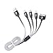Multi Charger, 4 in 1 USB Charging Cable Adapter Connector with 8 Pin Lightning / 30 Pin / Micro USB 2.0 / Mini USB Ports for iPhone, iPad, Samsung and other Android Phones and More(100cm)