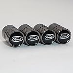 US85 Ford Black Chrome Auto Car Wheel Tire Air Valve Caps Stem Cover